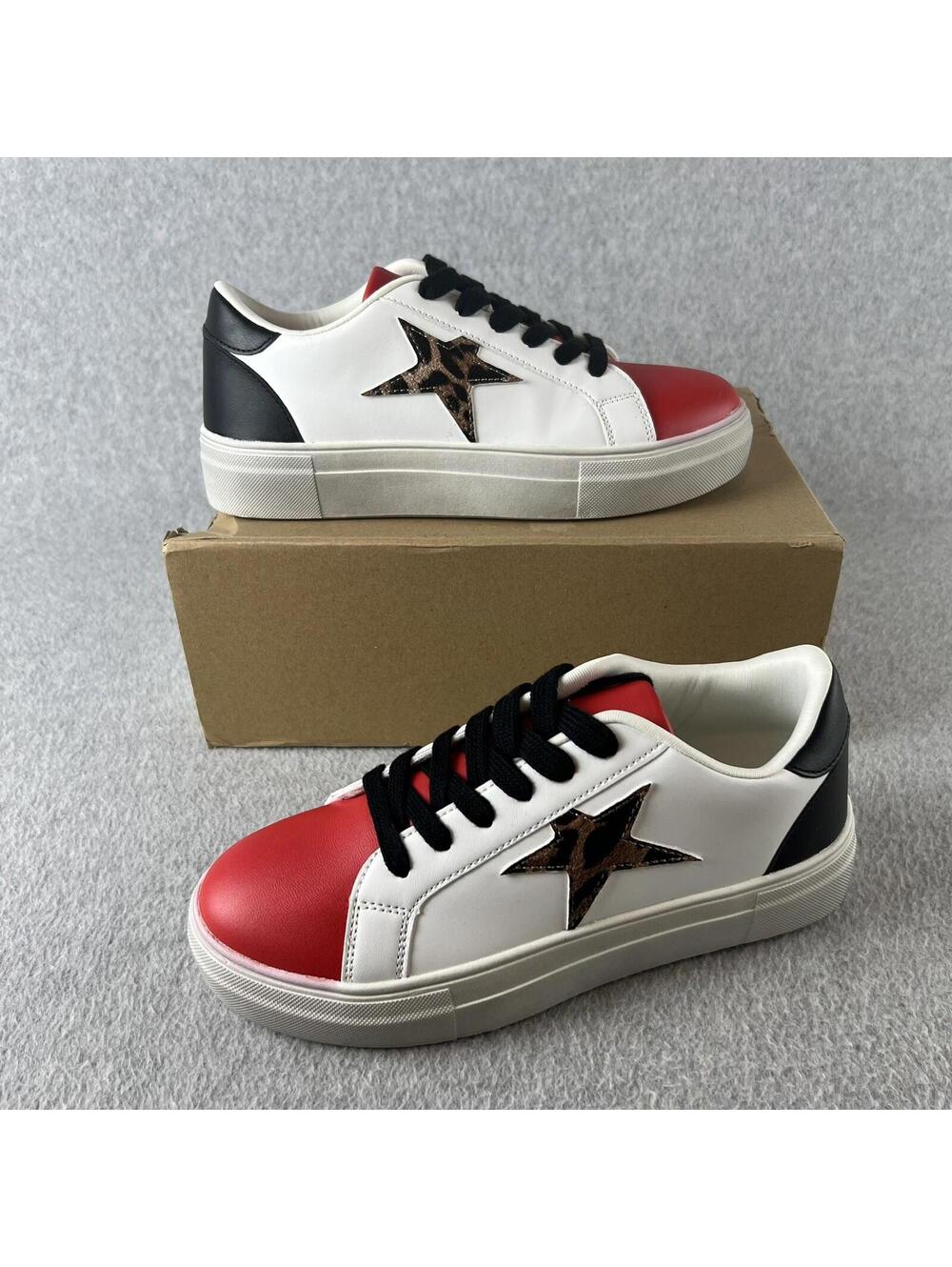 90s y2k Journee Collection Sneakers Womens Size 7 Colorblock Star Skater
